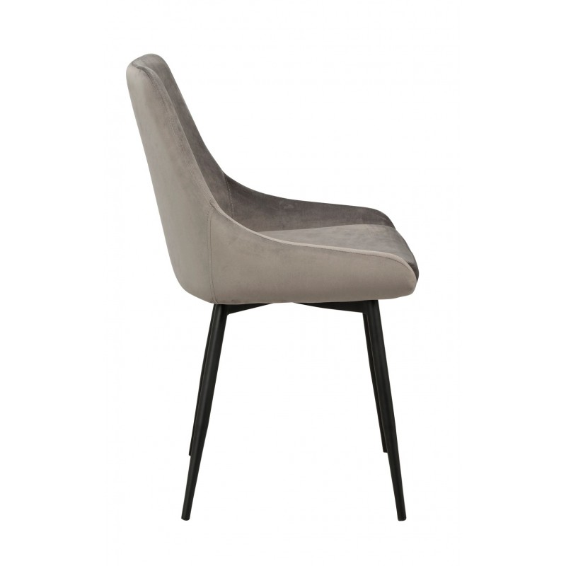 RO Sier Dining Chair Grey Velvet